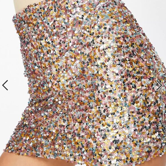 Sequin mini skirt-Multicolor - Picture 1 of 6